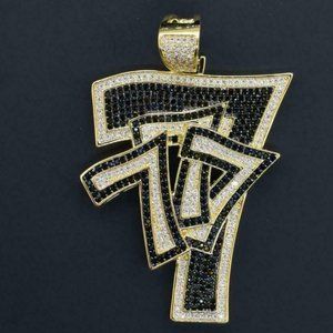 Triple 7s Lucky & Iced Out Necklace